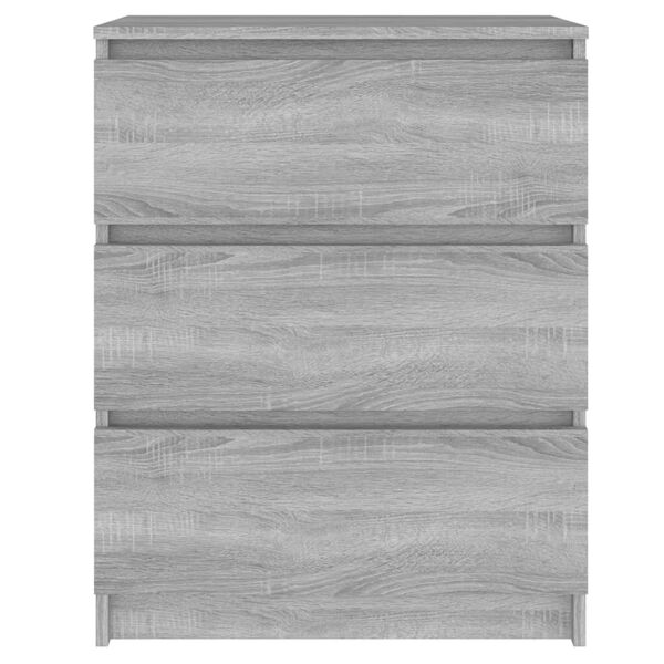 vidaXL Aparador de madera contrachapada gris Sonoma 60x35x76 cm