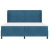 vidaXL Cama tipo Box Spring Azul Oscuro 200 x 200 cm Poli&eacute;ster
