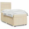 vidaXL Cama box spring con colch&oacute;n tela color crema 80x200 cm