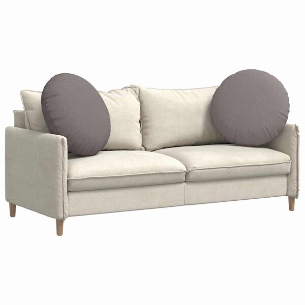 vidaXL Cojines para asiento 2 pcs Taup&eacute; &Oslash;80 x 29 cm tela