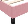 vidaXL Cama box spring con colch&oacute;n y LED terciopelo rosa 160x220 cm