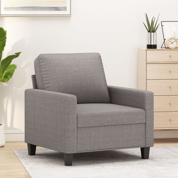 vidaXL Sill&oacute;n de tela gris taup&eacute; 60 cm