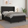 vidaXL Cama box spring con colch&oacute;n cuero sint&eacute;tico negro 140x190 cm