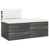 vidaXL Muebles de jard&iacute;n de palets 2 piezas cojines madera maciza pino