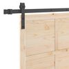 vidaXL Puerta Corredera Marr&oacute;n 100 x 208 cm Madera de pino macizo