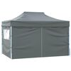 vidaXL Carpa pleglable Pop-up con 4 paredes 3x4,5 m gris antracita
