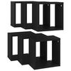 vidaXL Estantes cubo de pared 6 unidades negro 26x15x26 cm