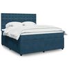 vidaXL Cama box spring con colch&oacute;n terciopelo azul 180x200 cm