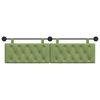 vidaXL Cabecera Colgante Verde claro 190 x 55 x 7 cm Terciopelo