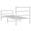 vidaXL Estructura cama sin colch&oacute;n con estribo metal blanco 90x190 cm