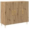 vidaXL Aparador Roble artisan 90 x 34 x 80 cm Madera de ingenier&iacute;a