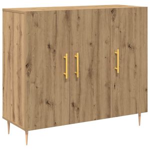 vidaXL Aparador Roble artisan 90 x 34 x 80 cm Madera de ingenier&iacute;a