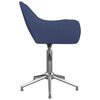 vidaXL Silla de comedor giratoria tela azul