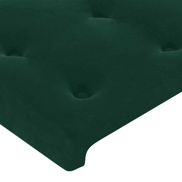 vidaXL Cabecero Terciopelo Verde Oscuro 90x5x118/128 cm