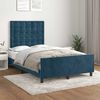 vidaXL Estructura de cama sin colch&oacute;n terciopelo azul oscuro 120x200cm