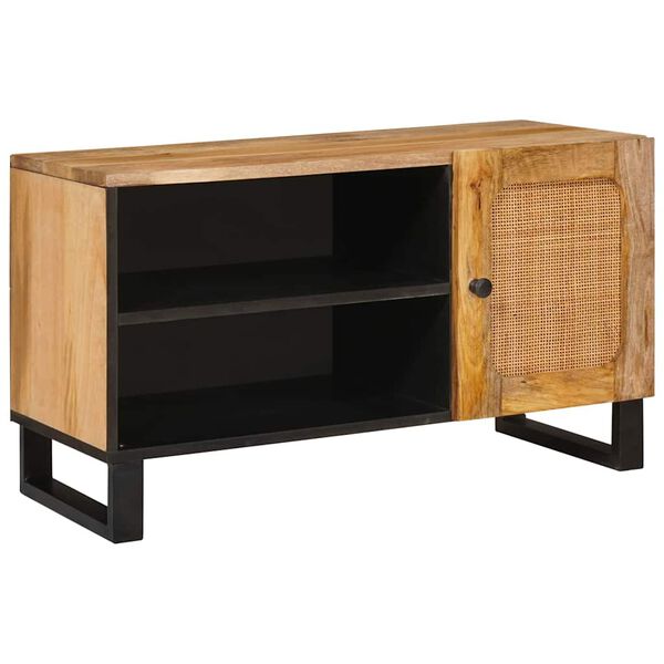 vidaXL Mueble de TV Marr&oacute;n 80 x 33 x 46 cm Madera de mango maciza