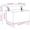 vidaXL Mesa de centro madera contrachapada gris Sonoma 60x44,5x45 cm