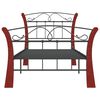 vidaXL Estructura de cama sin colch&oacute;n metal negro 90x200 cm
