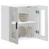 vidaXL Armario pared para cocina puerta cristal Porto blanco brillante