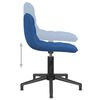 vidaXL Silla de comedor giratoria de terciopelo azul