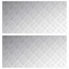 vidaXL Pelda&ntilde;o Rectangular 2 pcs Plateado 100 x 50 cm Aluminio