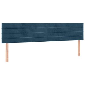 vidaXL Cabeceros terciopelo azul oscuro 160x5x78/88 cm