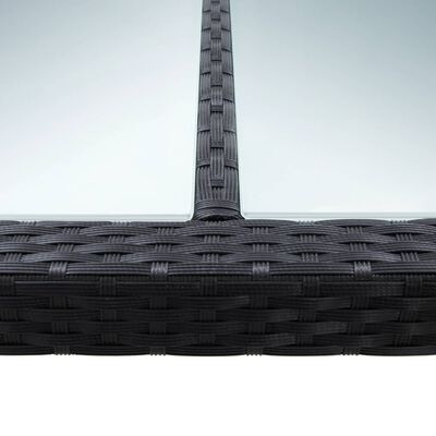 vidaXL Mesa de comedor de jardín negro 200x150x74 cm ratán sintético