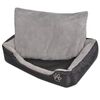 vidaXL Cama para perro con coj&iacute;n acolchado XL negra