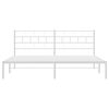 vidaXL Estructura cama sin colch&oacute;n con cabecero metal blanco 193x203cm