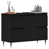 vidaXL Gabinete de Lavabo para Baño Roble Negro 80 x 33 x 60 cm