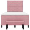 vidaXL Cama tipo Box Spring con colch&oacute;n Rosa 120 x 190 cm Terciopelo