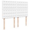 vidaXL Cama box spring con colch&oacute;n cuero sint&eacute;tico blanco 140x200cm