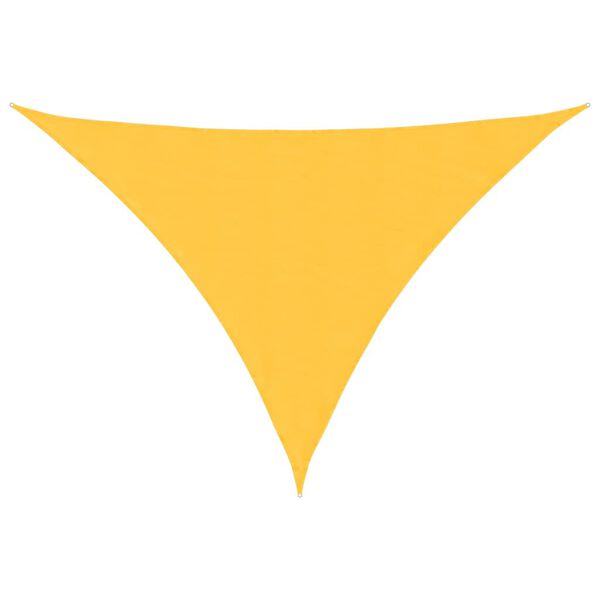 vidaXL Toldo de vela triangular tela Oxford amarillo 4x5x6,4 m