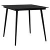 vidaXL Juego de comedor de jardín 5 piezas ratán PVC negro