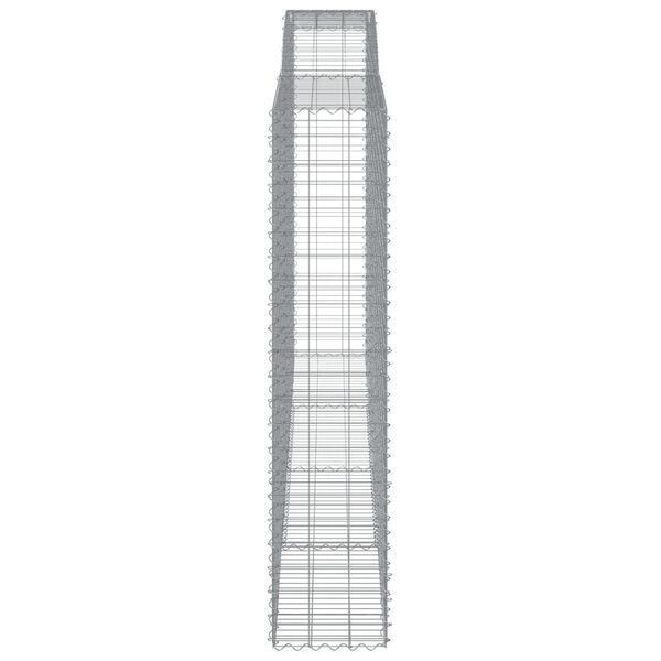 vidaXL Cesta gaviones forma arco hierro galvanizado 400x50x220/240 cm