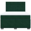 vidaXL Cama box spring con colch&oacute;n terciopelo verde oscuro 140x190 cm
