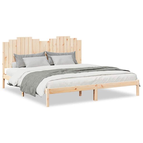 vidaXL Cama extralarga sin colchón madera maciza 180x210 cm