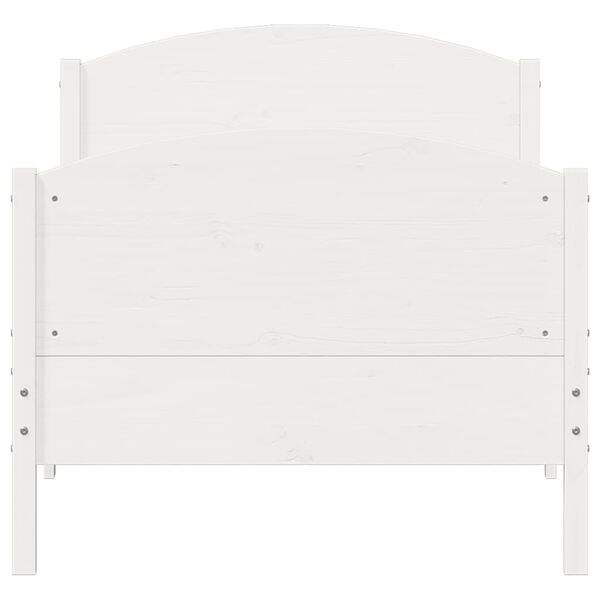 vidaXL Estructura cama sin colch&oacute;n madera maciza pino blanca 100x200cm