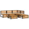vidaXL Set de sof&aacute;s de jard&iacute;n con cojines 6 pzas madera maciza acacia