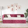 vidaXL Estructura de cama en esquina Rojo vino 80 x 200 cm Terciopelo