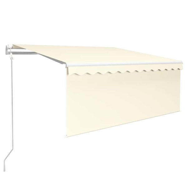 vidaXL Toldo automático retráctil con persiana color crema 3x2,5m