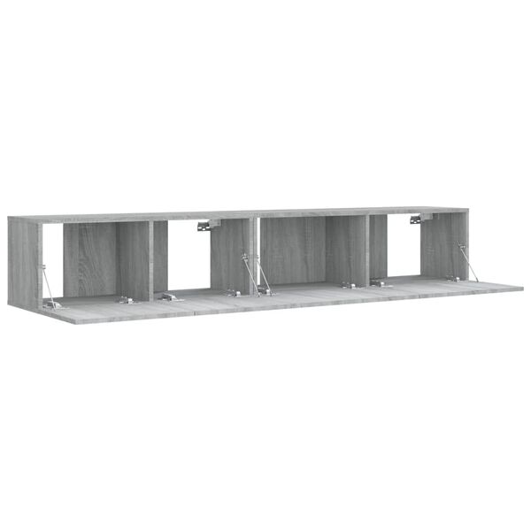 vidaXL Set de muebles para TV 2 pzas madera contrachapada gris Sonoma
