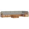 vidaXL Conjunto de sof&aacute;s de exterior 7 uds. Gris Natural y Claro