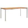 vidaXL Conjunto de Comedor de Jard&iacute;n 7 pcs Madera de teca maciza