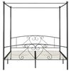 vidaXL Estructura cama con dosel sin colchón metal gris 180x200 cm