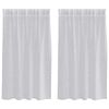vidaXL Cortina de Voil&eacute; 2 uds. Gris Claro 140 x 140 cm Poli&eacute;ster