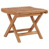 vidaXL Reposapi&eacute;s plegable madera maciza de teca 46,5x49x41,5 cm