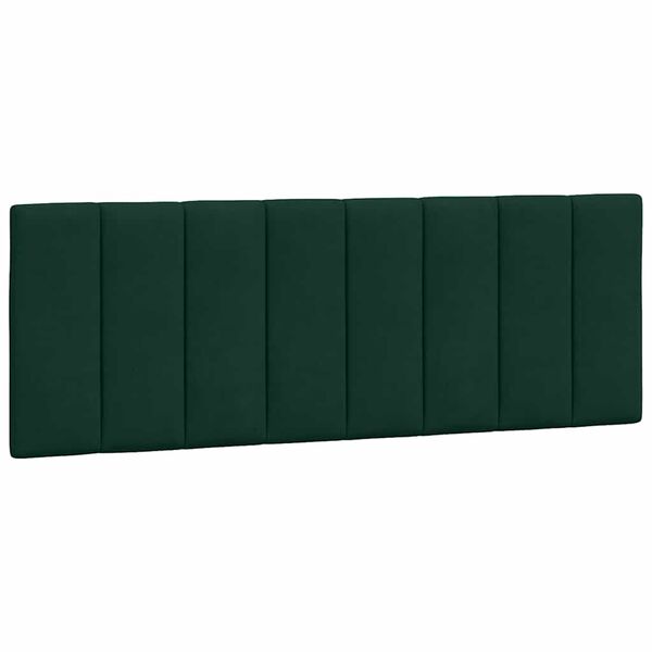 vidaXL Cabecero de cama acolchado Hanko terciopelo verde oscuro 120 cm