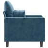 vidaXL Sill&oacute;n de terciopelo azul 60 cm