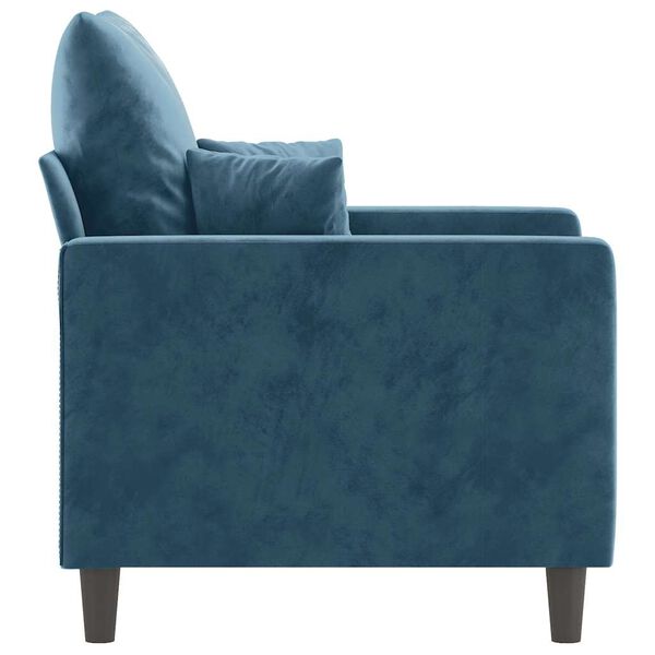 vidaXL Sill&oacute;n de terciopelo azul 60 cm